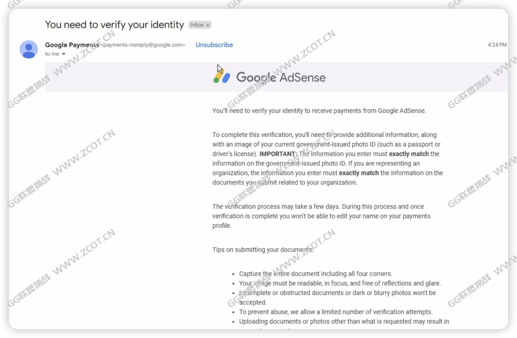 AdMob/AdSense中国公司、企业账号身份验证与PIN码地址验证完整流程-GG联盟挑战