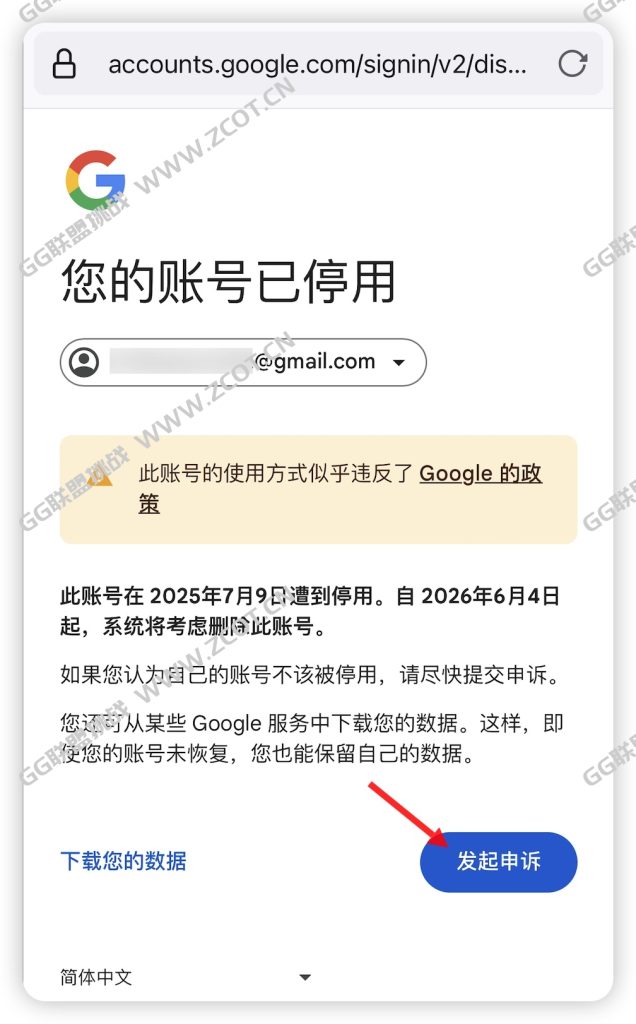 2025年Google账号被停用无法申诉回来？Gmail账号多次申诉失败怎么办-GG联盟挑战